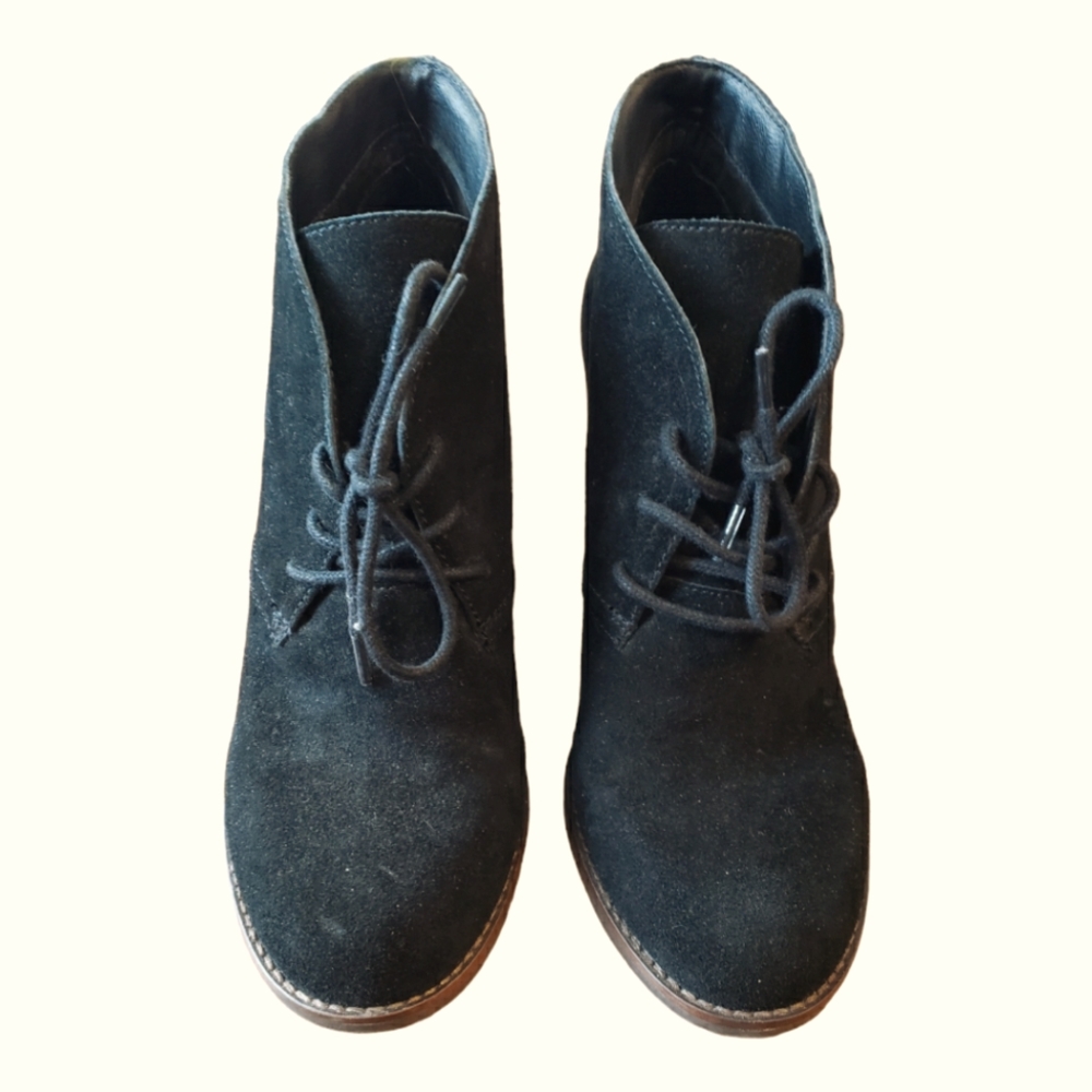 Lucky Brand Suede Wedge Booties